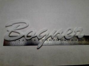 Bogner Logo - Details about BOGNER plastic logo new white color 220 mm.6''