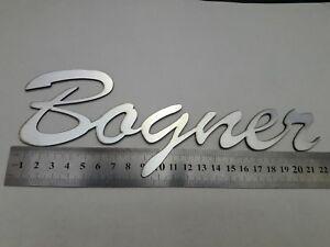 Bogner Logo - Details about BOGNER plastic logo new Silver color 220 mm.6''