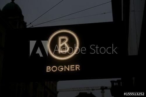 Bogner Logo - The logo of German fashion company Bogner is seen in Vienna - Buy ...