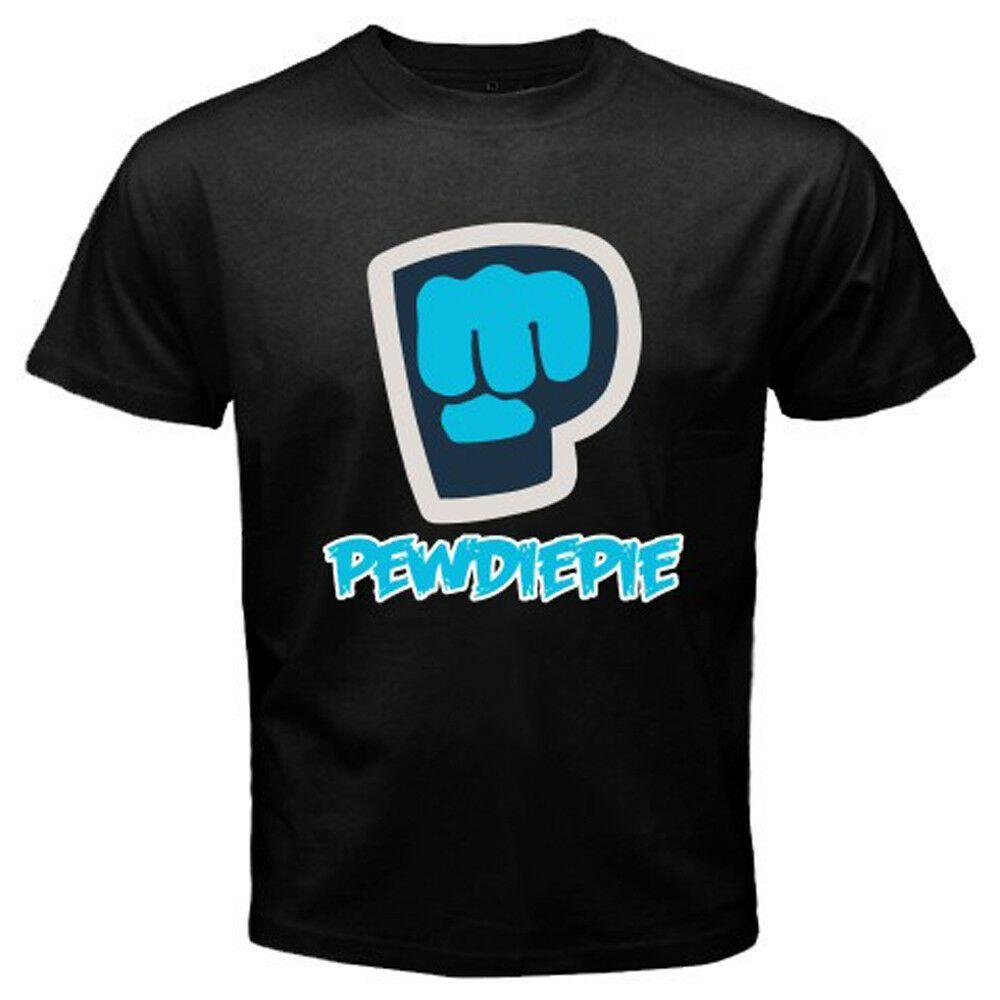 Pewdipie Logo - New Pew Die Pie Pewdiepie Logo Famous Vlogger Men's Black T-Shirt Size  S-3XL | eBay