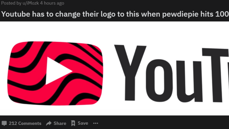 Pewdipie Logo - Petition · Youtube has to change their logo to this for a day when ...