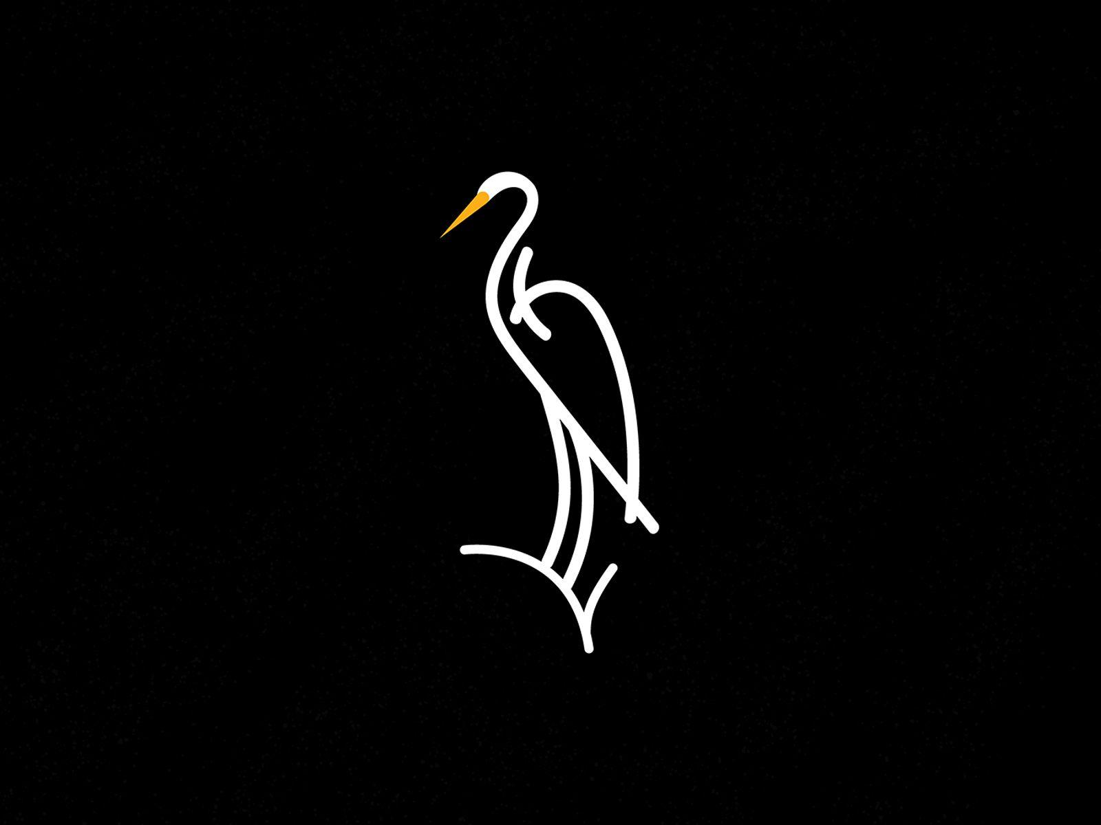 Egret Logo - White Egret Logo - UpLabs