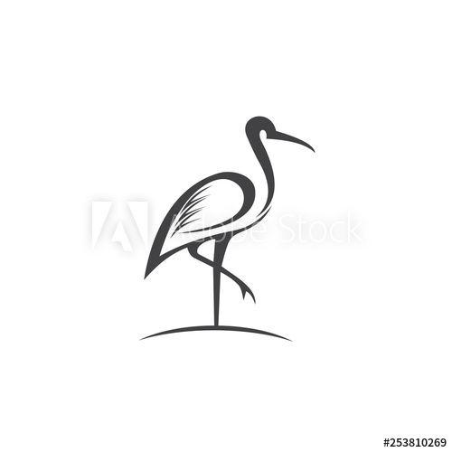Egret Logo - egret logo vector this stock vector and explore similar