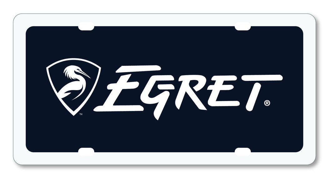 Egret Logo - Egret Logo & Shield License Plate Insert