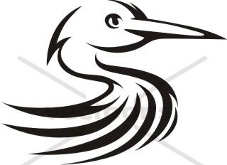 Egret Logo - Swish Style Great Egret Bird Icon Logo - Bird - Animals - Buy Clip ...