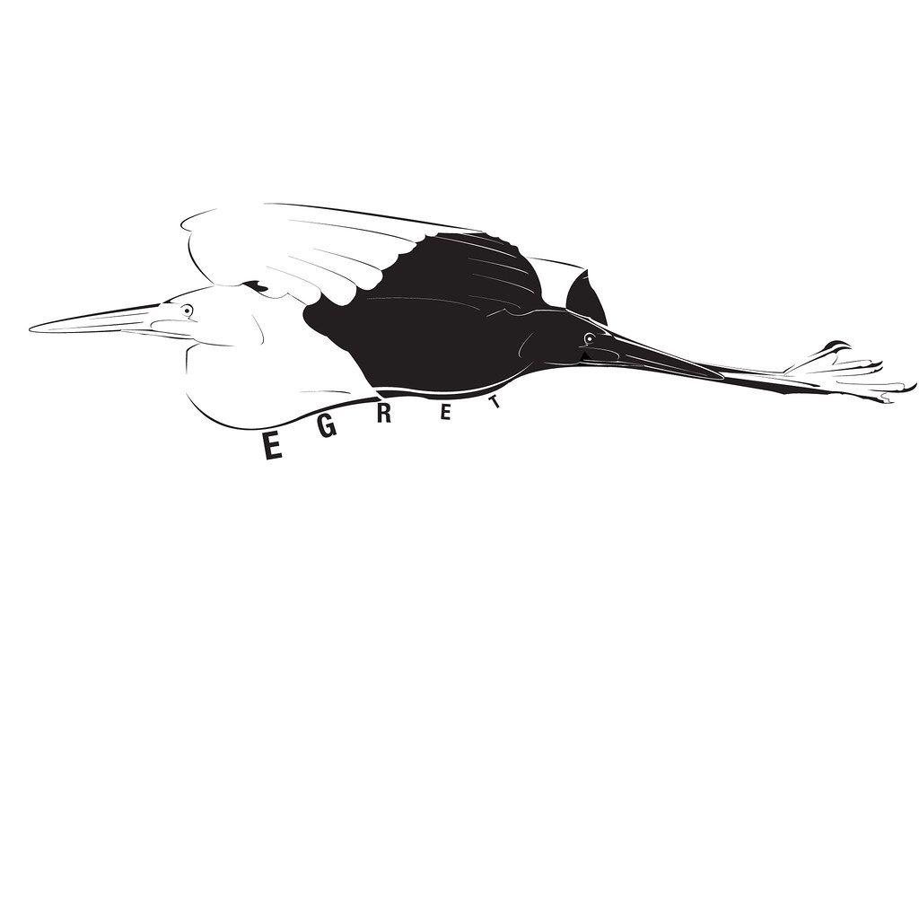 Egret Logo - Egret Logo | A black AND a white egret all in one. | Evan Wisheropp ...