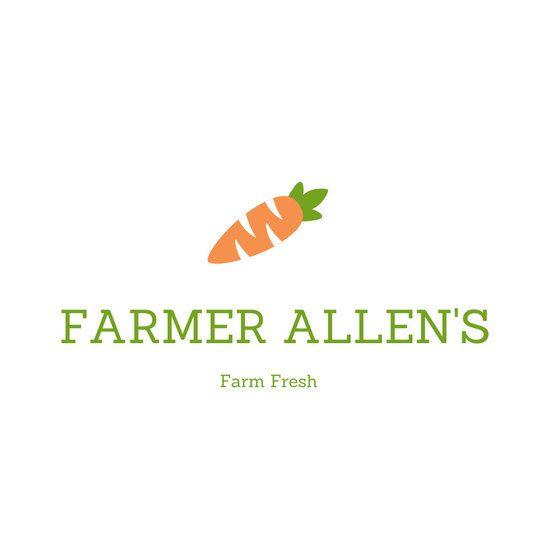 Farmer Logo - Green Organic Farm Logo