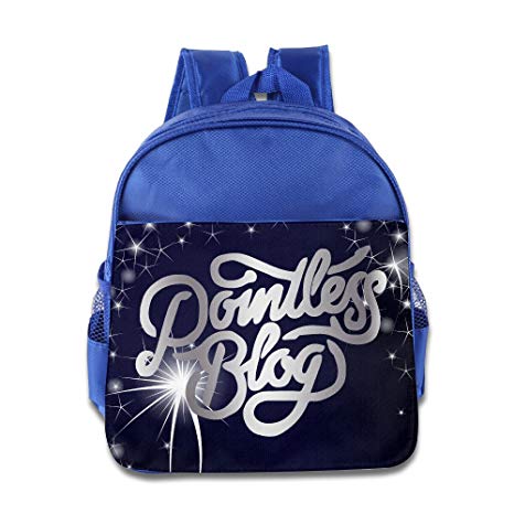 PointlessBlog Logo - Pointlessblog Logo Platinum Style Kids School Backpack Bag RoyalBlue ...