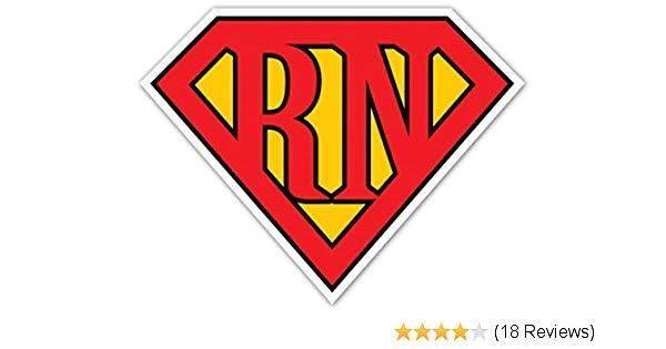 Nurses Logo - Superman Inspired Logo Superman Shield For Registered Nurses RN Cool Design  Emblem Seal Vinyl Decal Bumper Sticker 5