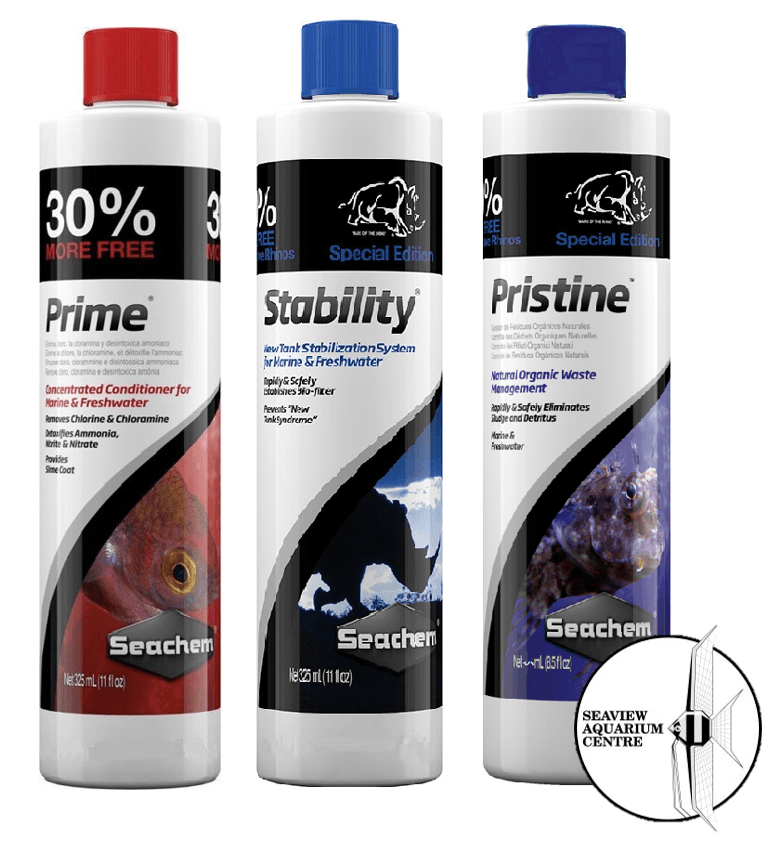 Seachem Logo - Seaview Aquarium Centre - SEACHEM BUNDLE! PRIME, STABILITY & PRISTINE 325ML