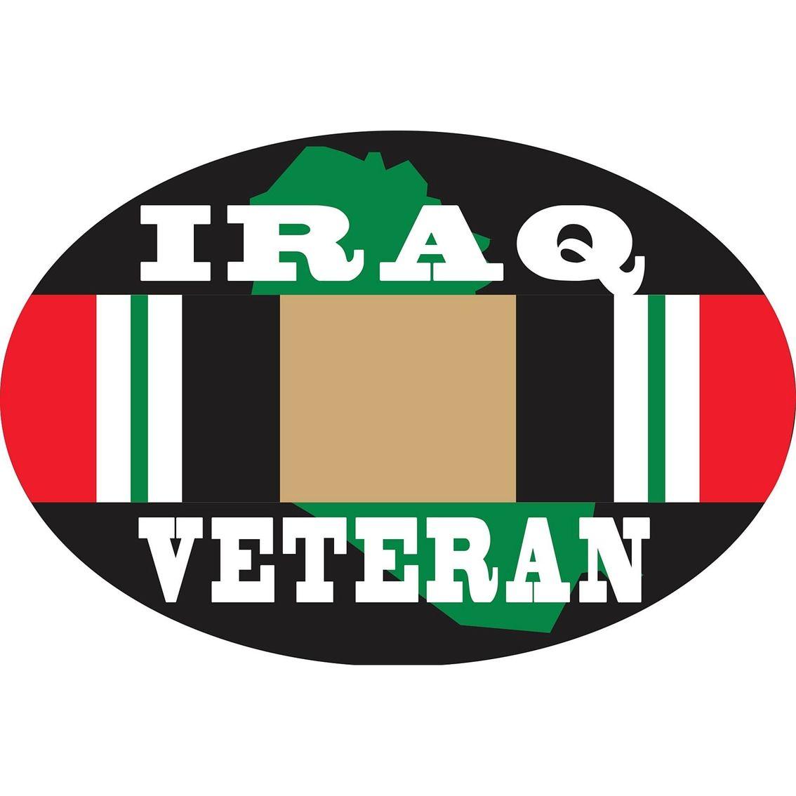 Iraq Logo - Mitchell Proffitt Iraq Veteran Iraq Campaign Ribbon Oval Magnet ...