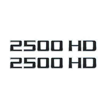 2500HD Logo - 2 PCS EMBLEM 2500HD FOR CHEVROLET SILVERADO CHROME WITH BLACK REPLACEMENT