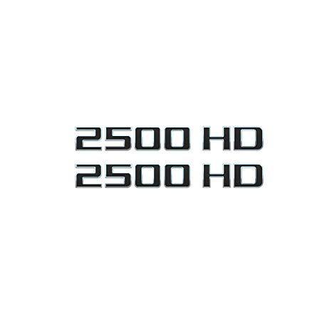 2500HD Logo - 2 PCS EMBLEM 2500HD FOR CHEVROLET SILVERADO CHROME WITH BLACK REPLACEMENT