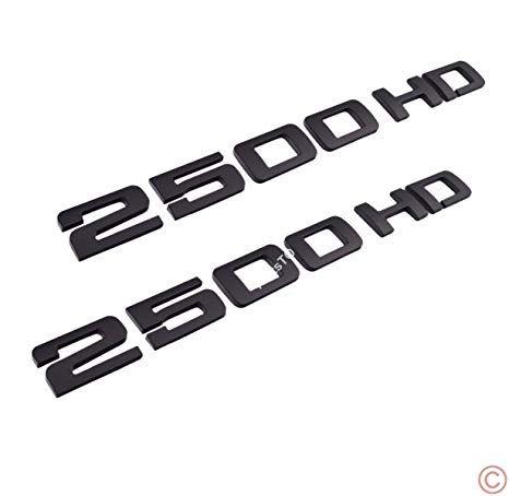 2500HD Logo - 2x PartsTo 2500HD 2500 HD Nameplate Emblem Badge for Silverado Sierra  [Matte Black]