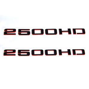 2500HD Logo - Details about 2x OEM 2500HD Red Line EMBLEM Door Badge 3D L1 for Silverado  Sierra Redline