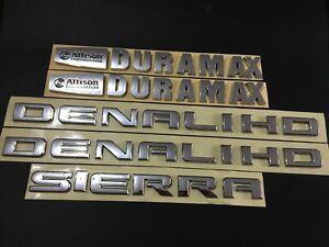 2500HD Logo - New 11-18 CHROME GMC Sierra Denali Duramax 2500HD 3500HD Badges ...