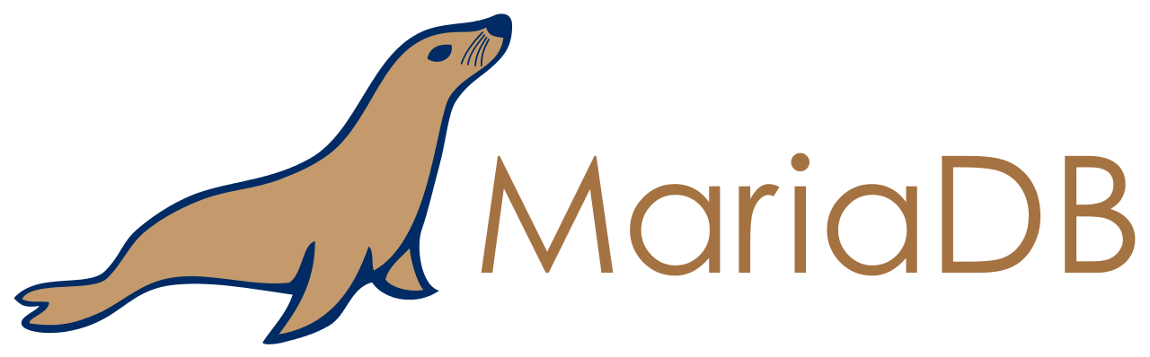 MariaDB Logo - File:Mariadb-seal-browntext.svg - Wikimedia Commons