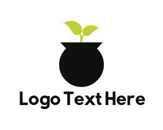 Pot Logo - Plant Pot Logo