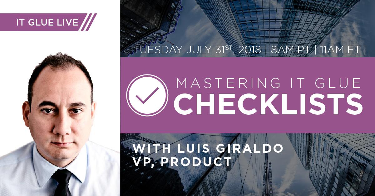 Itglue Logo - Webinar: Mastering Checklists in IT Glue | IT Glue