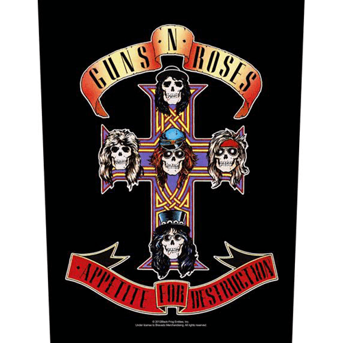 GNR Logo - Guns N Roses Appetite For Destruction (Backpatch)