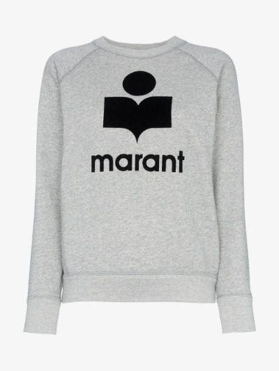 Milly Logo - Isabel Marant Étoile Milly logo print cotton blend sweatshirt | Browns