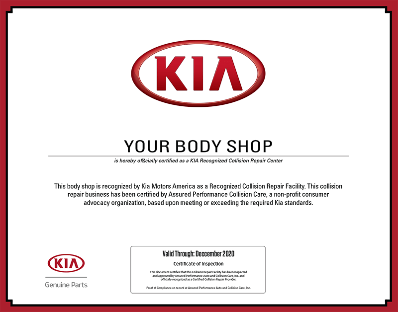 Non-Recognized Logo - Kia Get Certified | Powered By Assured Performance™ Network