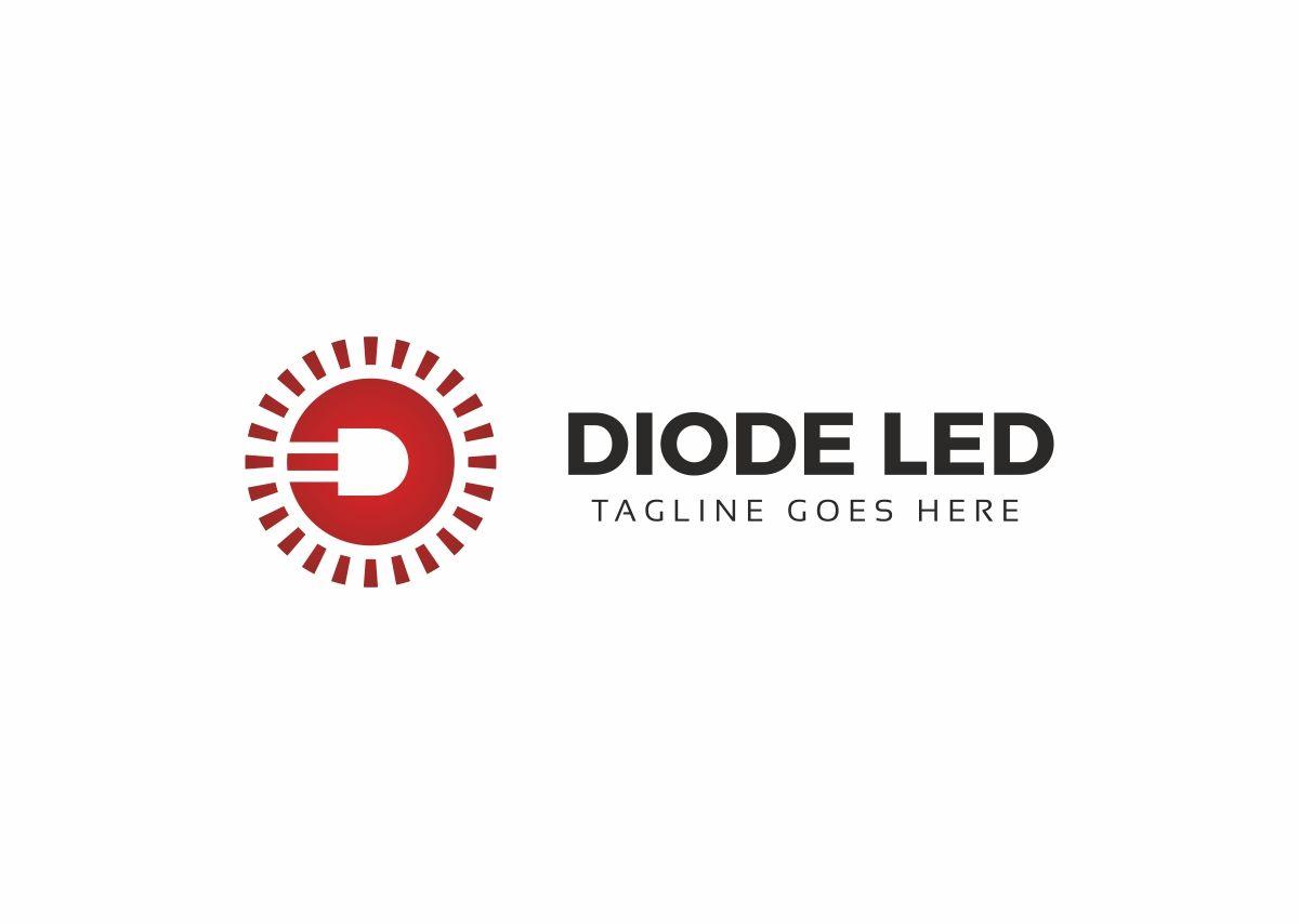 Diode Logo - Diode Led Template. Minimalist Logo Design. Led logo
