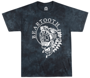 Beartooth Logo - Details About Beartooth Tie Dye Band Logo T Shirt Black Medium Red Bull Mens Exclusive NWT