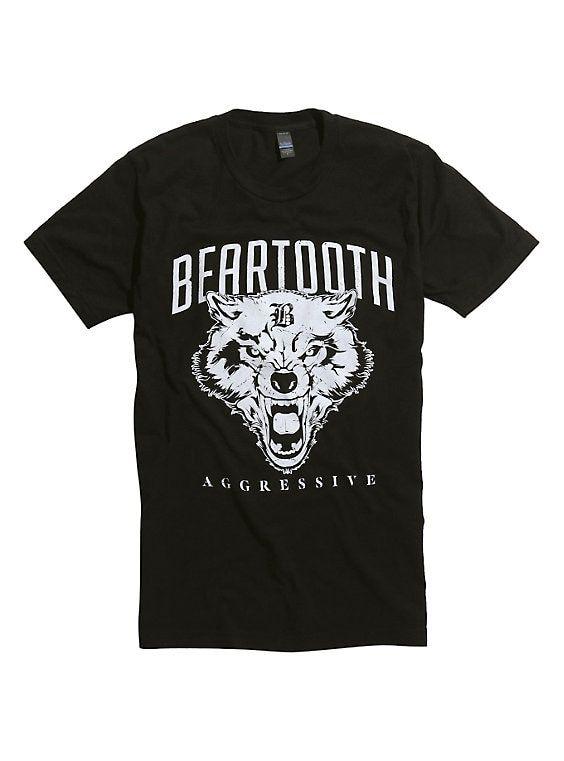 Beartooth Logo - Beartooth Agressive Wolf Logo T Shirt