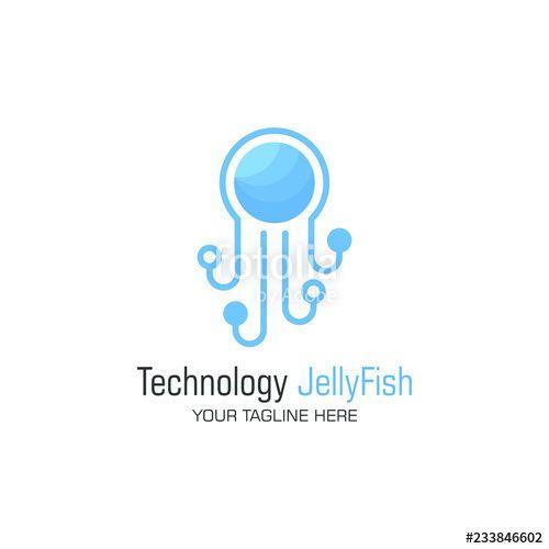 Jellyfish Logo - Technology Jellyfish Logo idea. Vector illustration Stock image