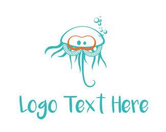 Jellyfish Logo - Logo Maker this Digital Jellyfish Logo Template