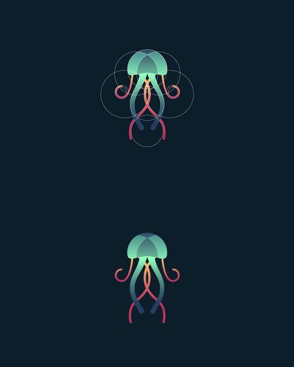 Jellyfish Logo - Animal Logos vol. 2 by Tom Anders Watkins | Graphic Design | Animal ...