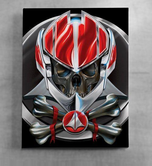 Robotech Logo - Robotech Rick Hunter Helmet Color Canvas Wall Art