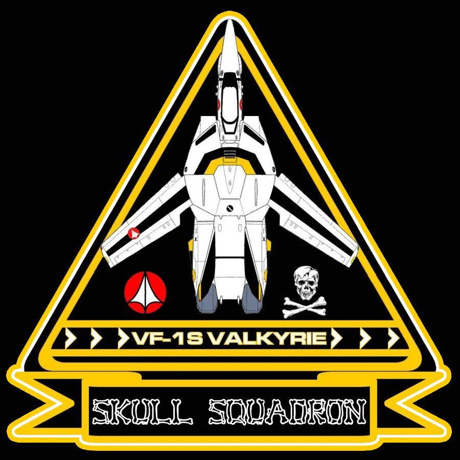 Robotech Logo - 80's Cartoon Classic Robotech Skull Squadron Logo custom tee Any Size Any  Color