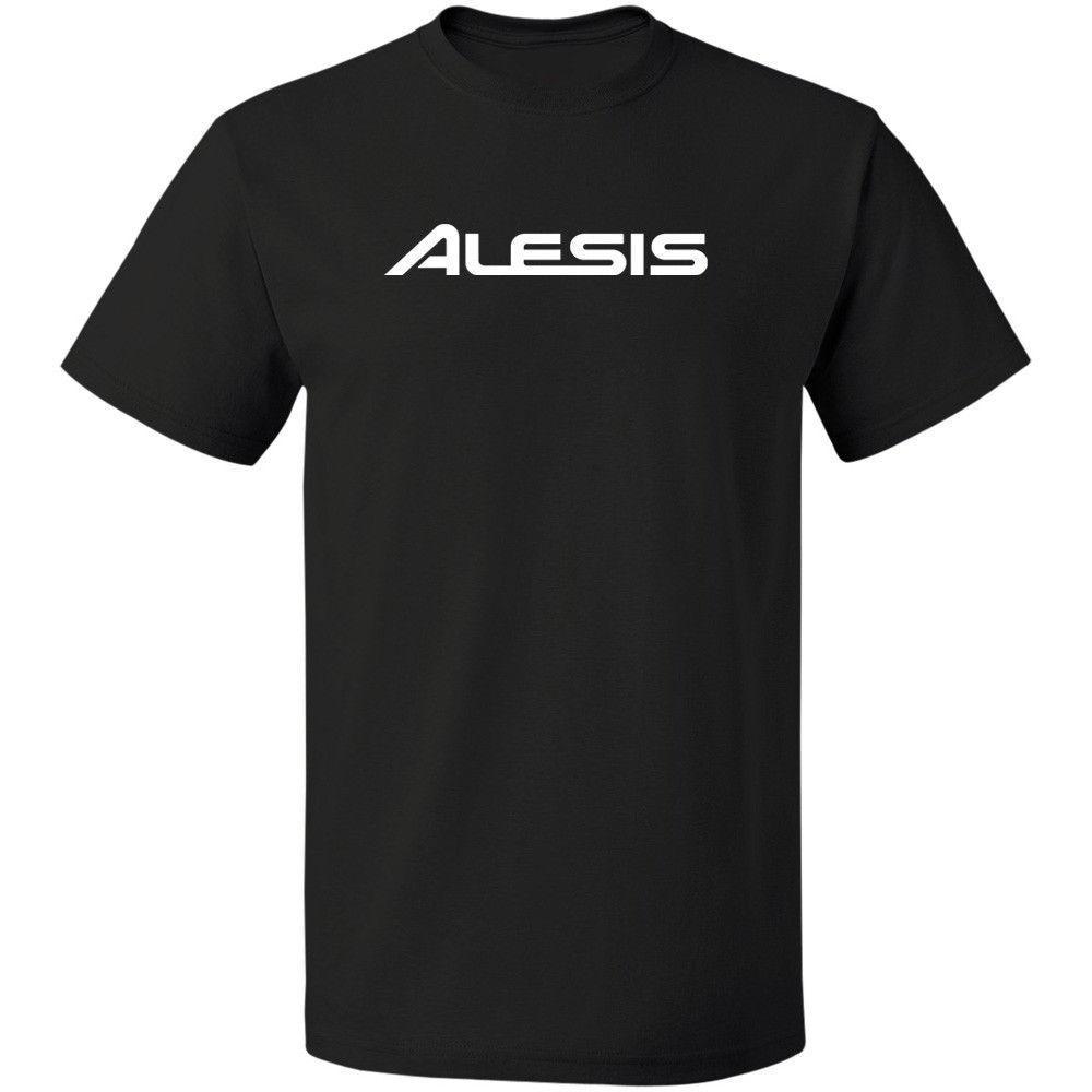 Alesis Logo - Alesis Percussion Drums Cymbal T-Shirt Logo 100% Cotton Free Shipping S-3XL  Short Sleeve Fashion T Shirt Normal