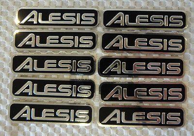 Alesis Logo - 20 METAL ALESIS Logo Tags / Stickers / Name Plates - Electronic Drum Labels