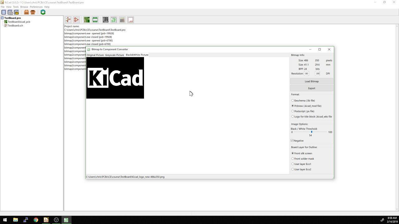 KiCad Logo - KiCad 5.0 - Importing custom graphics