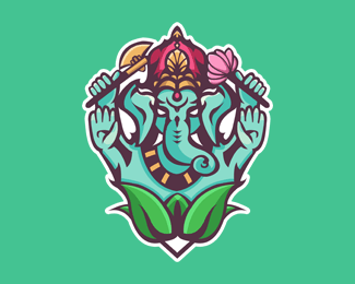 Ganesha Logo - Ganesha Mascot Logo Designed