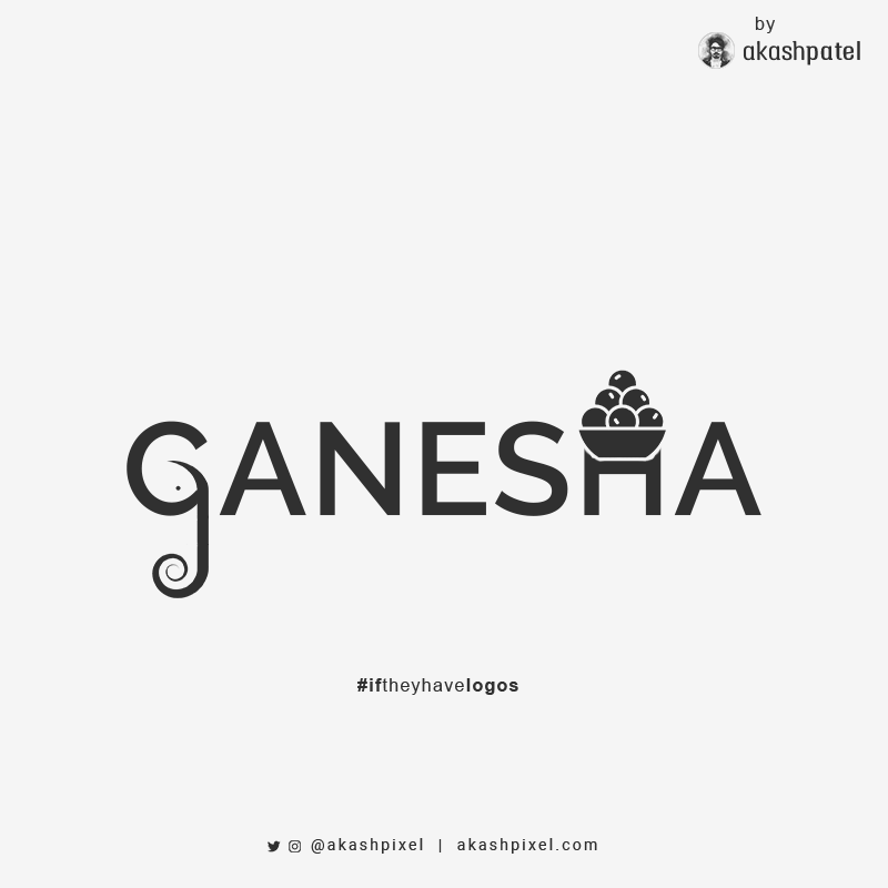 Ganesha Logo - Hindu gods logo Imagined