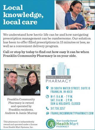 Healthmartsystems Logo - Local Knowledge, Local Care, Health Mart Pharmacy, Franklin, IN