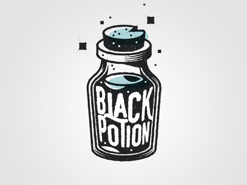 Potion Logo - Black Potion by Matt Benson on Dribbble