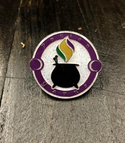 Potion Logo - Cauldron Logo Enamel Pin – Potion Yarns