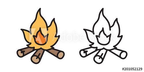 Firewood Logo - Fire Wood branch vector firewood logo icon illustration cartoon