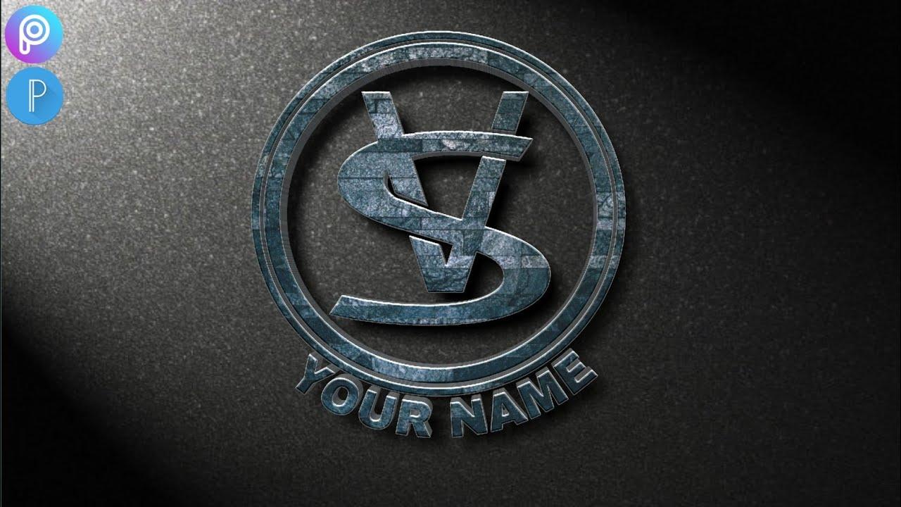 SV Logo - S V logo design/3D logo design using picart pixel lav tutorial(HD)
