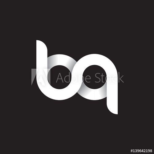Bq Logo - Initial lowercase letter bq, linked circle rounded logo with shadow ...