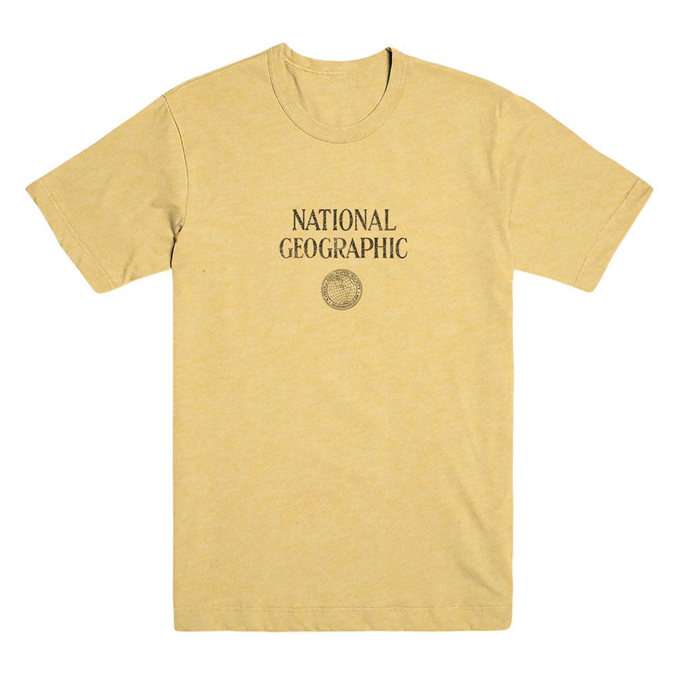 Nationalgeographic.com Logo - National Geographic Vintage Society Yellow Logo T Shirt