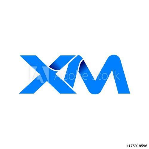 XM Logo - xm logo initial logo vector modern blue fold style this stock