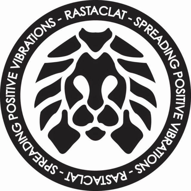 Rastaclat Logo - Rastaclat Circle Logo 3.75 Black White Spreading Positive Vibrations Sticker