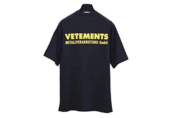 Vetements Logo - Supboxlab VETEMENTS Logo Tee Black | Amazon.com