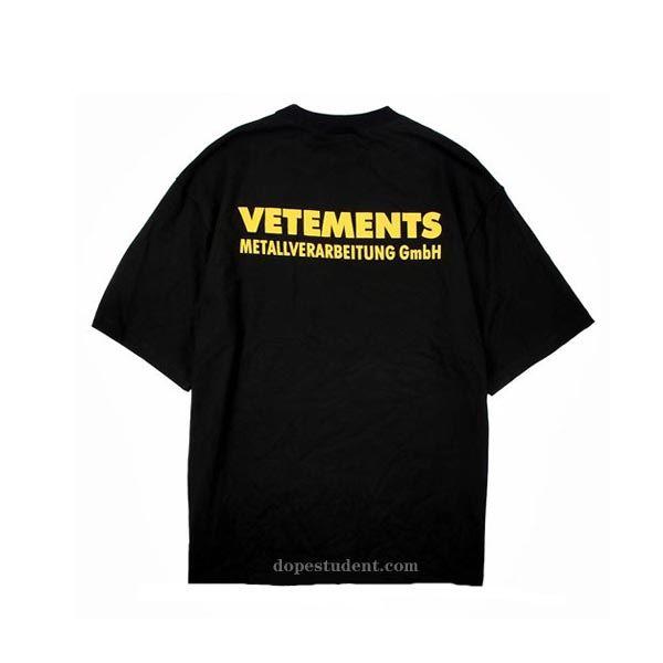 Vetements Logo - Vetements Yellow Logo T-shirt
